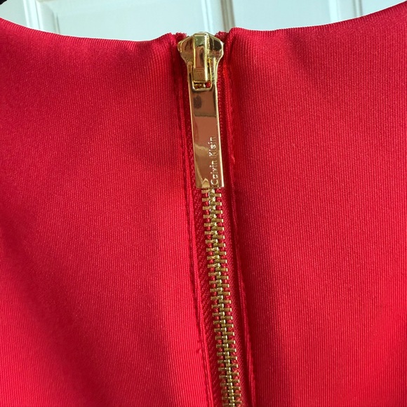 Calvin Klein Red Scuba Sheath Dress Sleeveless NWOT - Picture 5 of 7
